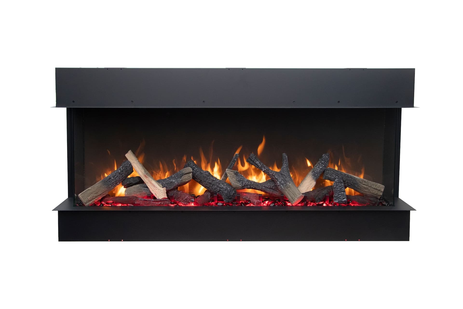 Amantii 5K BTU 60X10 5/8" 3-Sided Glass Electric Fireplace