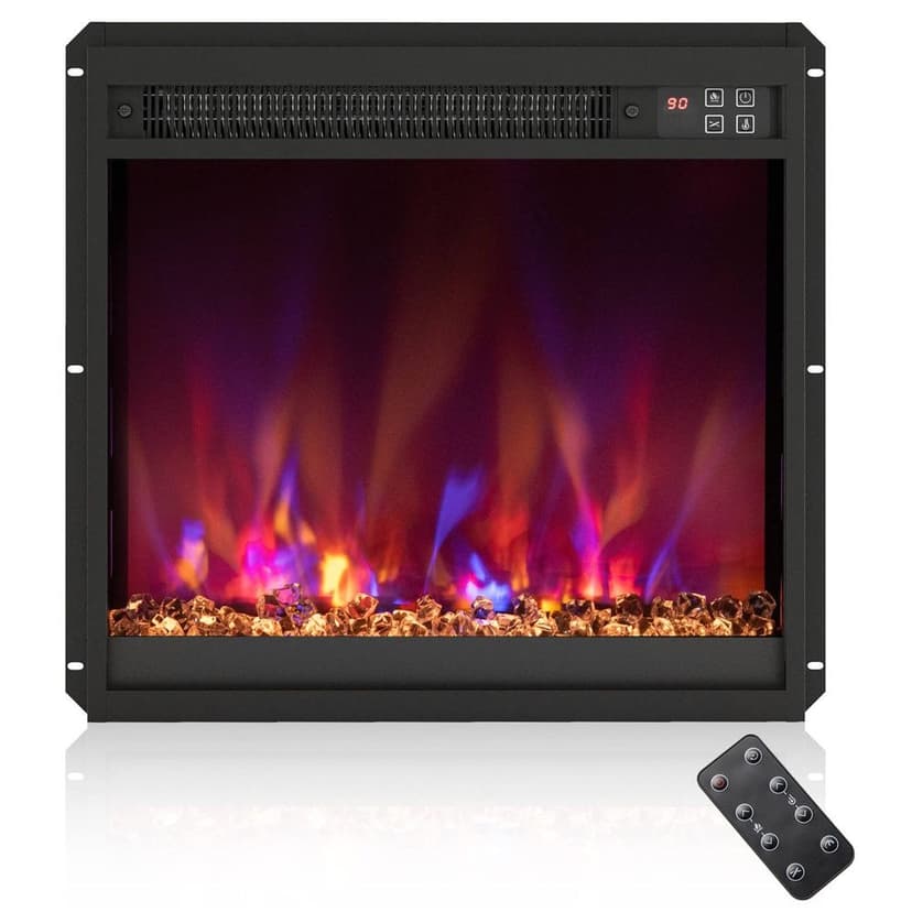 Costway 18" Electric Fireplace Insert Recessed 1500W