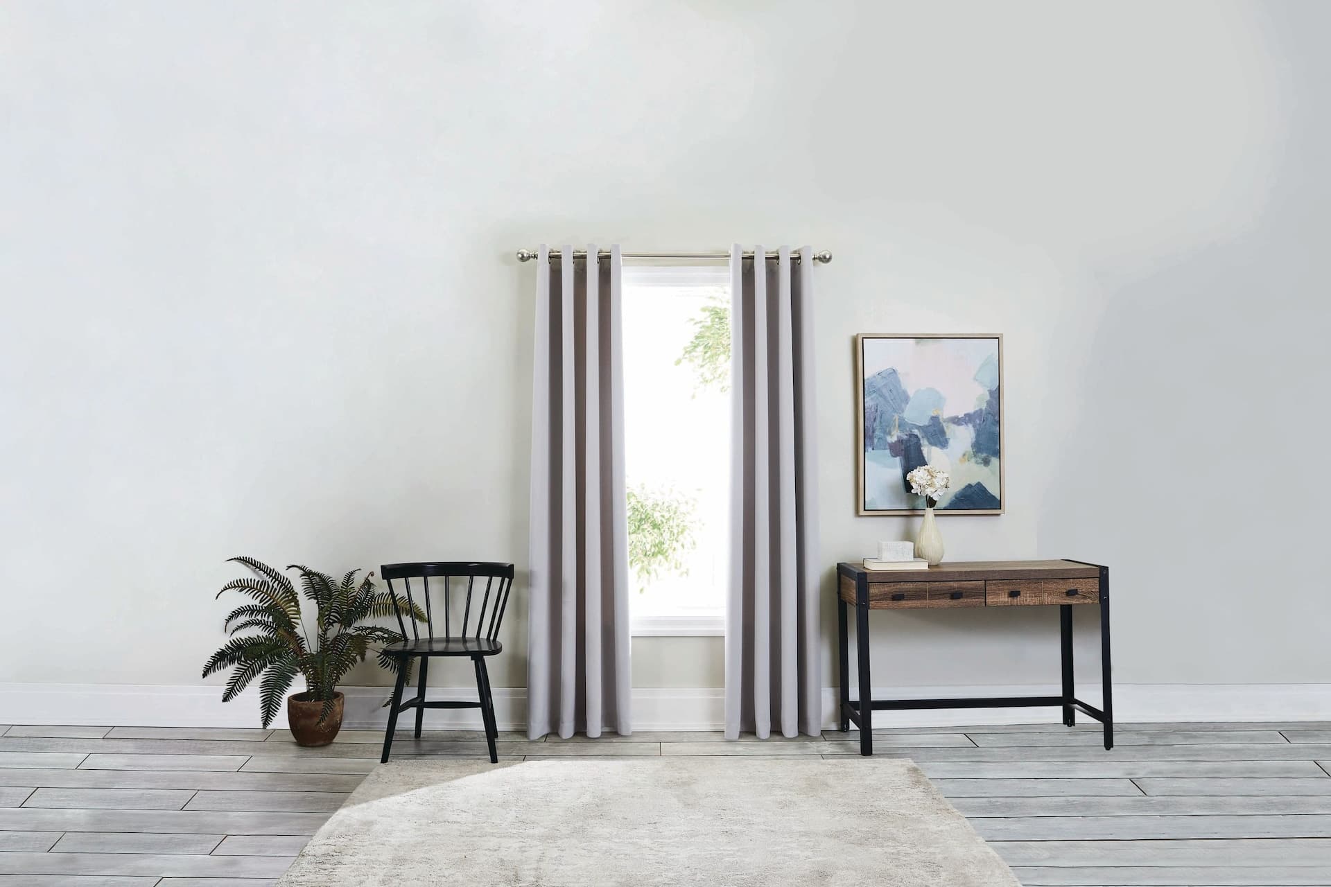 For Living Spence Blackout Window Curtain with Rod Pocket & Back Tab, Ivory, 52-in x 84-in, 2-pk