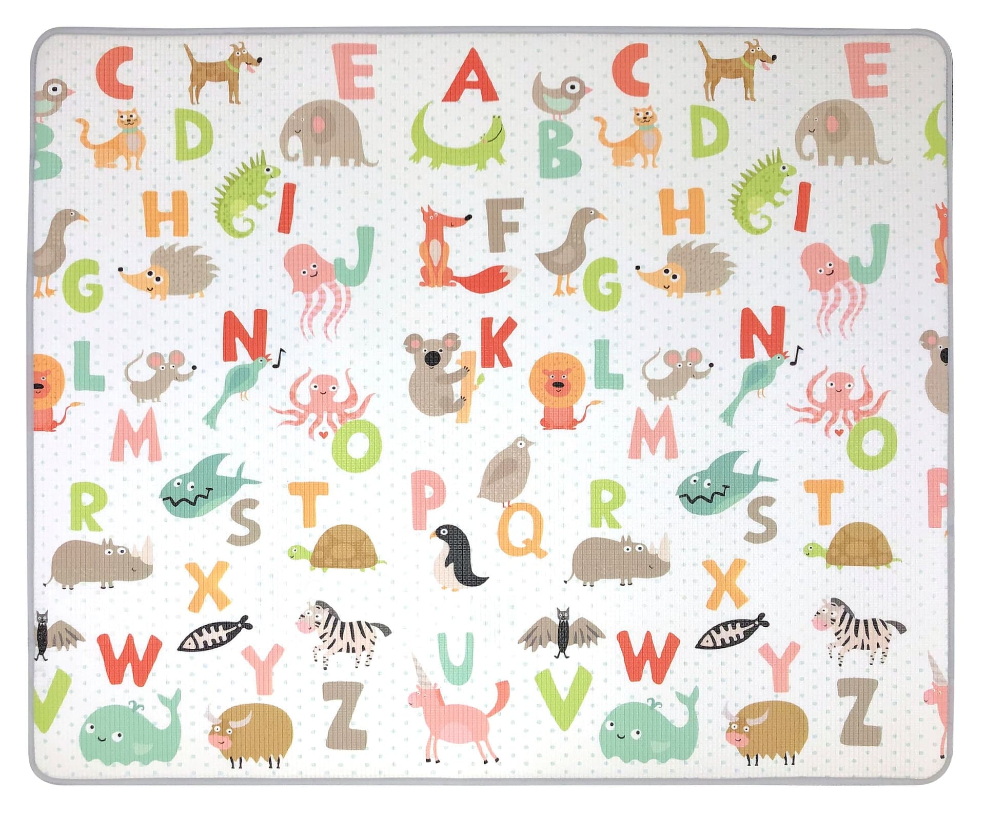 Funplay Foldable Double-Sided Play Mat for Kids, 59 x 71-in