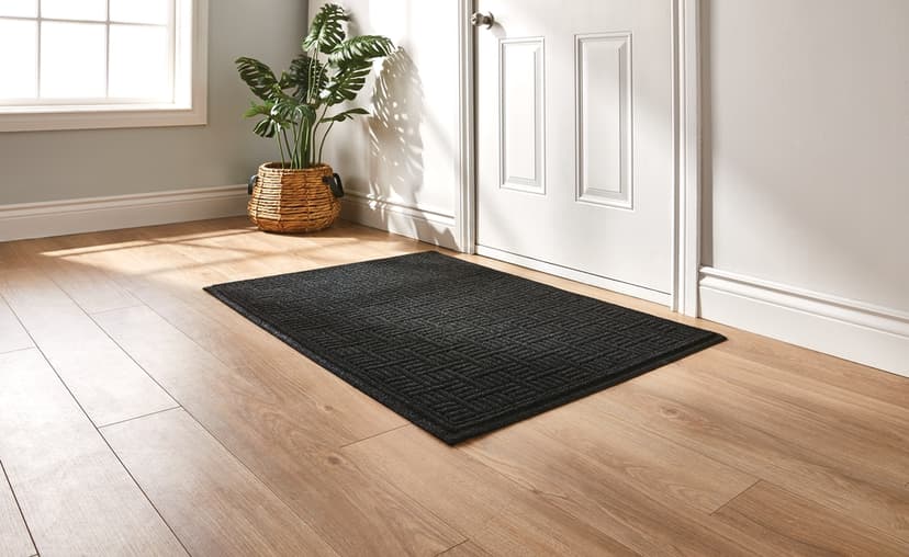 National Contour Indoor/Outdoor Mat, Black, 36-in x 48-in