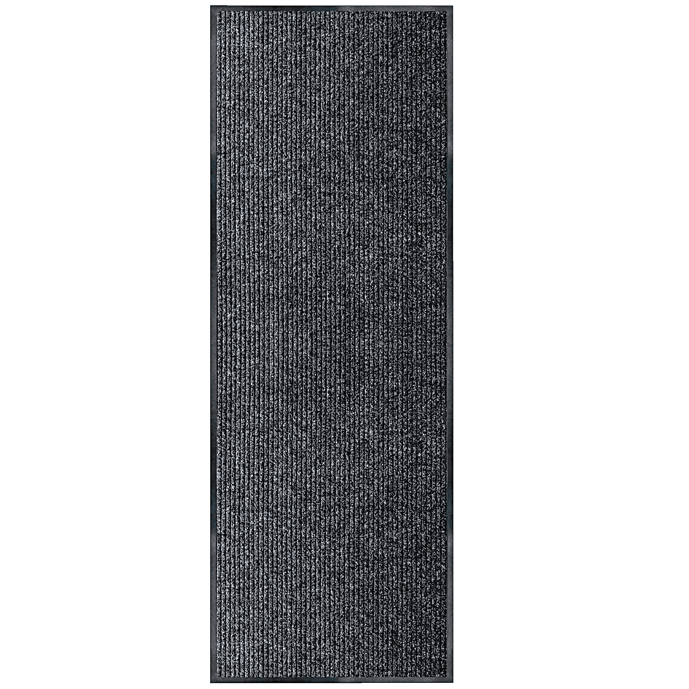 Multy Home Indoor/Outdoor Platinum Runner, Black, 36-in x 12-in