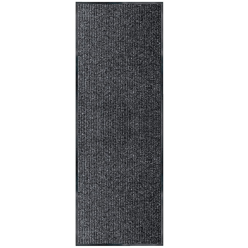 Multy Home Indoor/Outdoor Platinum Runner, Black, 36-in x 12-in