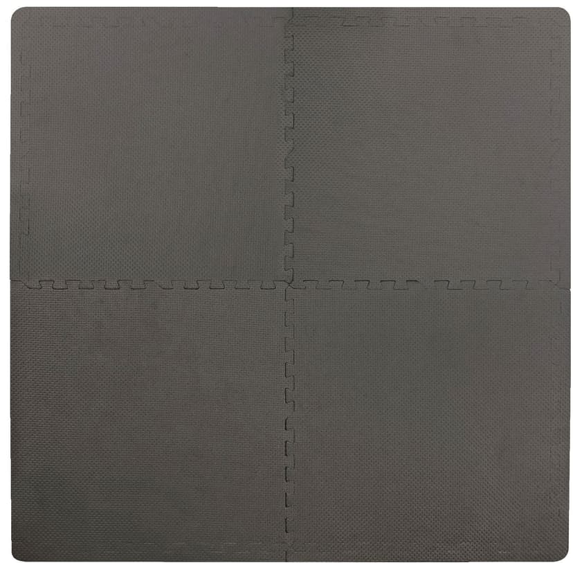 For Living Comfort Foam Floor Mats, 4-pk, Grey Basketweave, 24-in x 24-in