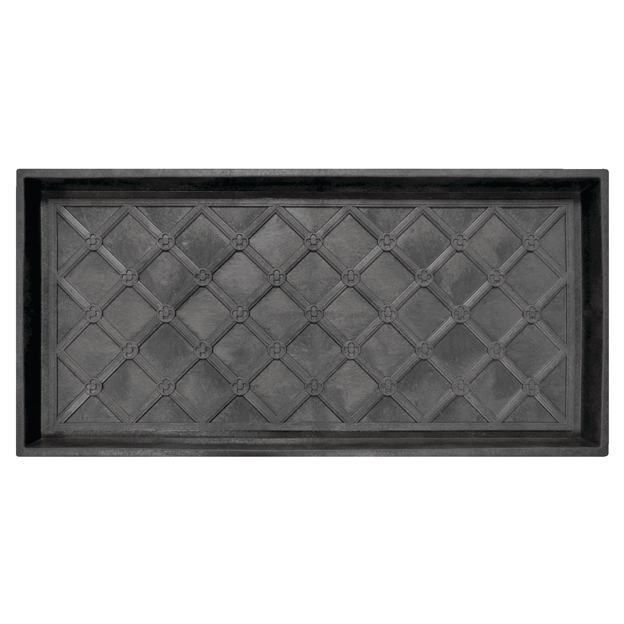 Multy Home Manor Lattice Boot Tray, Black, 17-in x 35-in