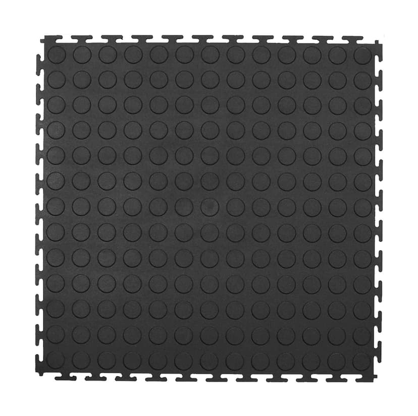 For Living Multy Home 100% Recycled Rubber Utility Floor Mat, 6-pk, Black, 18 x 18-in