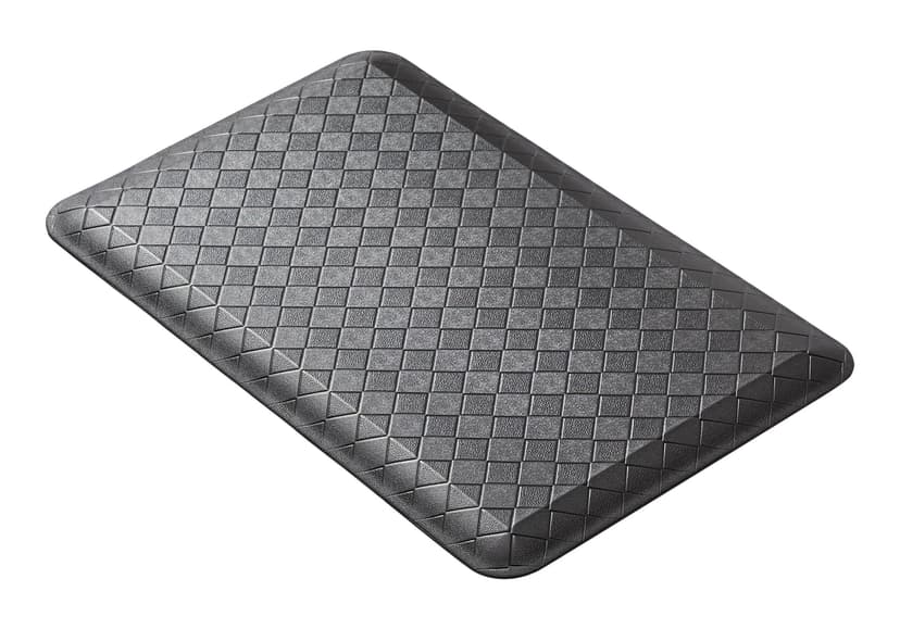 FOR LIVING Indoor Anti-Fatigue Kitchen/Office Mat, Black, 18x30-in