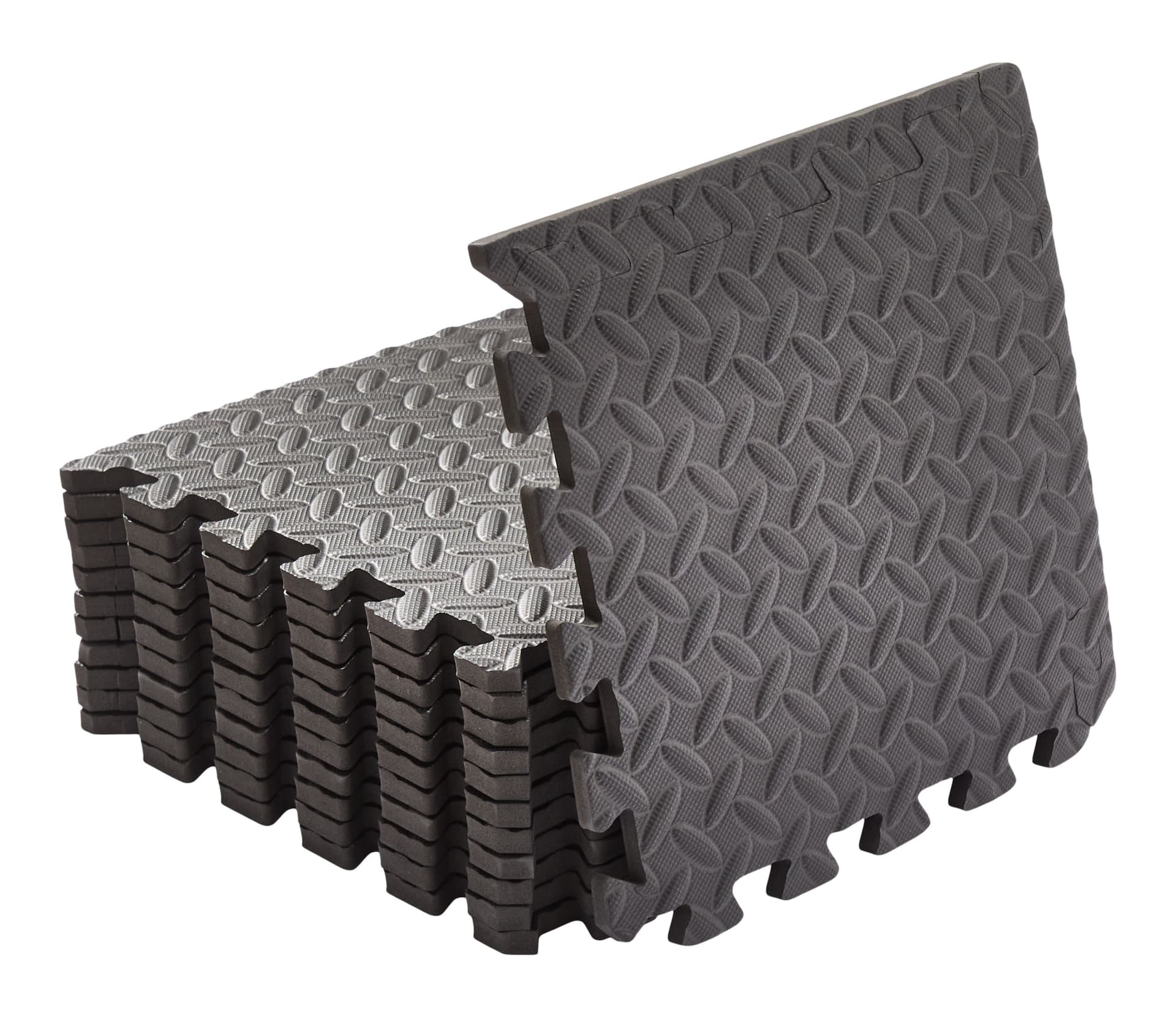 FOR LIVING Thick Solid Waterproof Foam Floor Tiles, 12x12-in, 12-pk