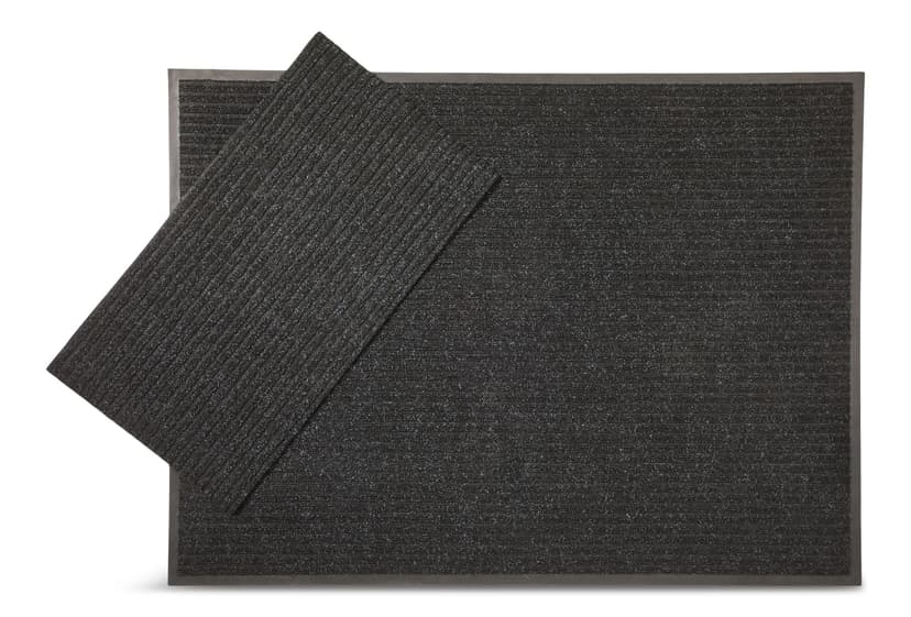 Multy Home 3-ft x 4-ft Indoor/Outdoor Protective Floor Mat with Bonus Accent Mat, Black