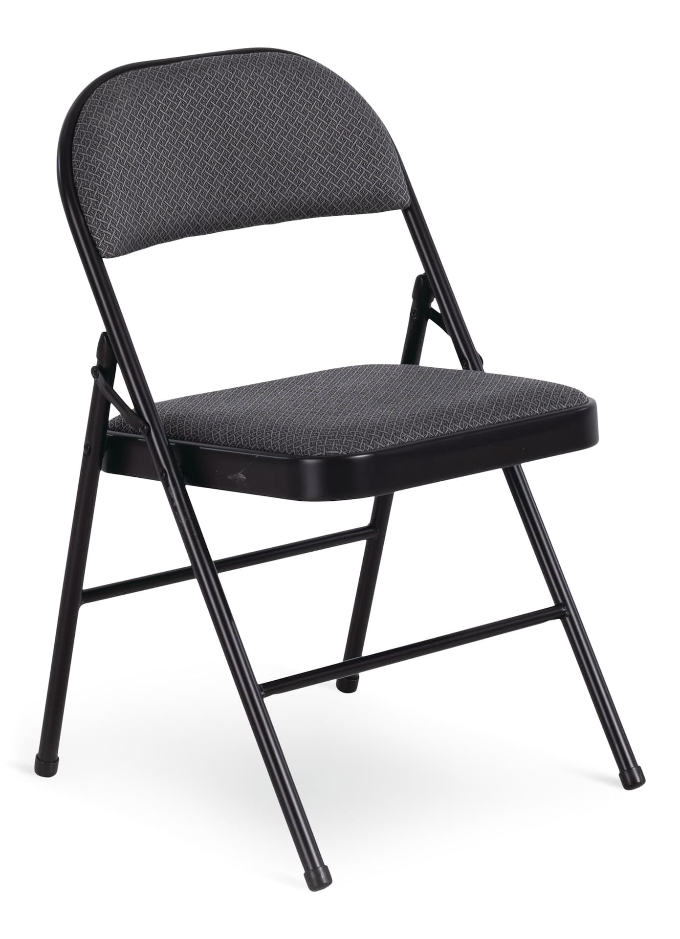For Living Fabric Folding/Compact Chair, Grey Fabric & Black Frame