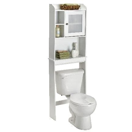 Sauder Caraway 1-Door Over-The-Toilet Spacesaver Bathroom Storage Shelf/Cabinet, Soft White