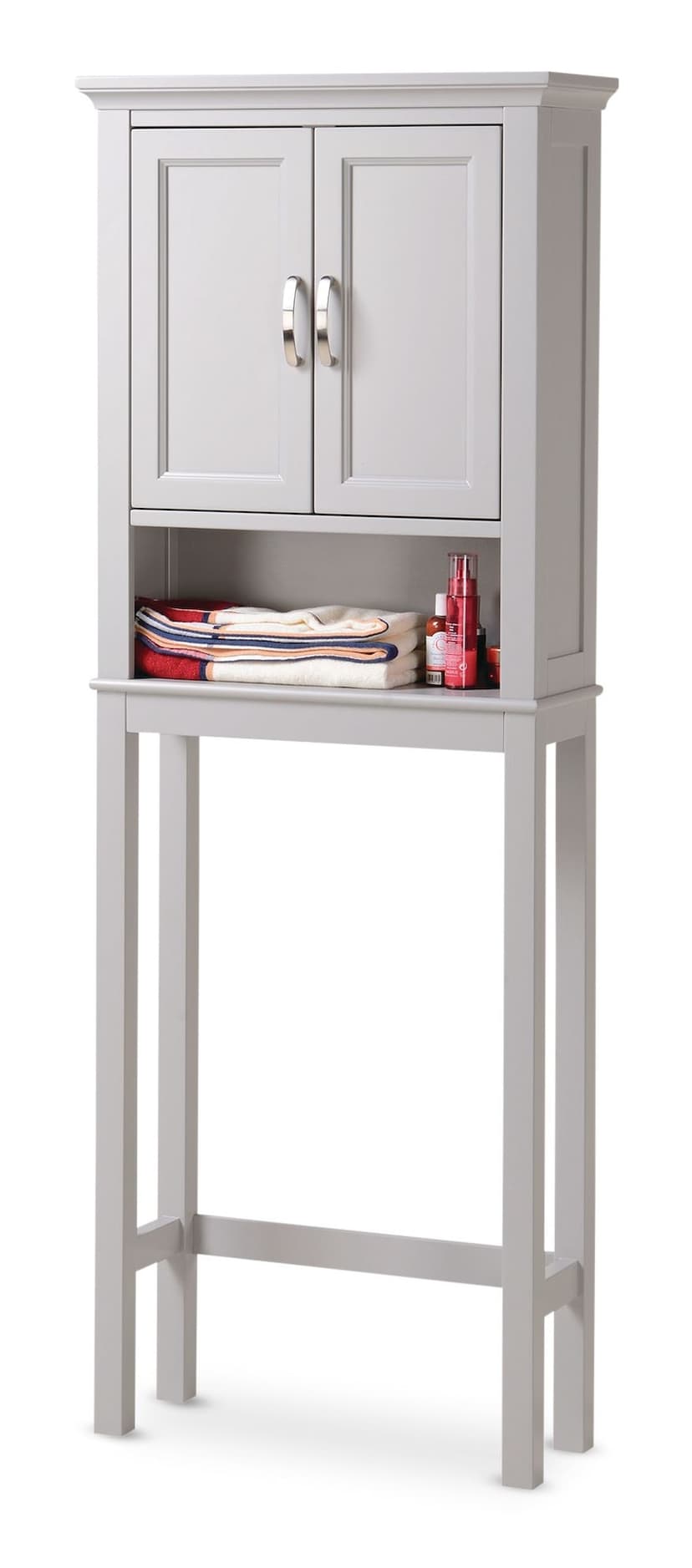 CANVAS Elena 2-Door Over-The-Toilet Spacesaver Bathroom Storage Cabinet, Grey