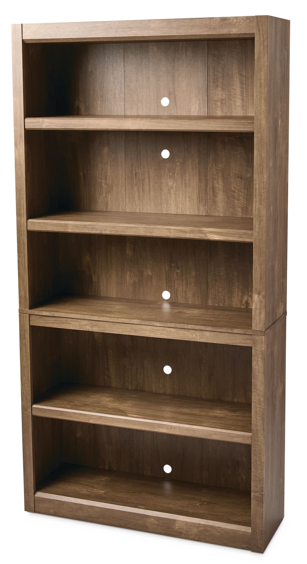 Sauder County Line 5-Tier Adjustable Shelf Bookcase/Bookshelf, Salt Oak Finish