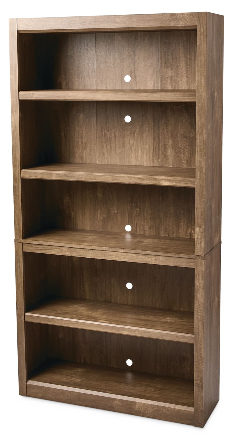Sauder County Line 5-Tier Adjustable Shelf Bookcase/Bookshelf, Salt Oak Finish