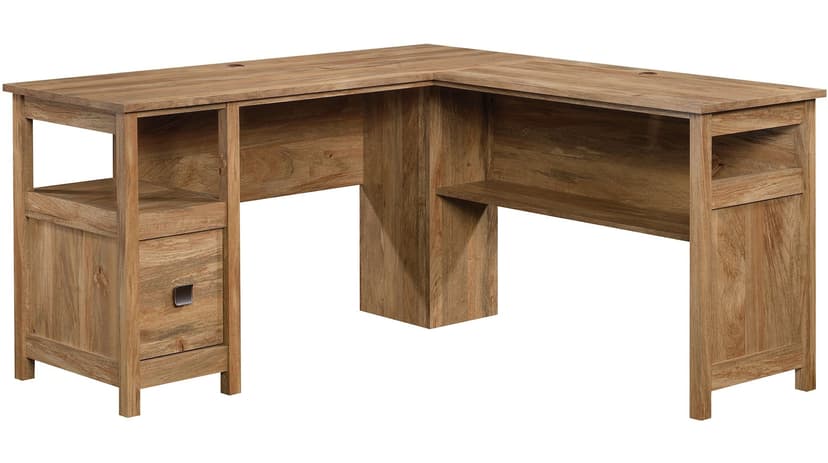 Sauder Cannery Bridge L-Shaped Desk, Sindoori Mango