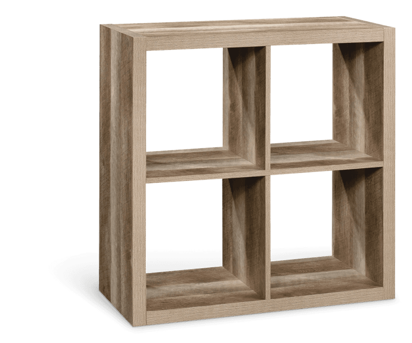 CANVAS Fraser 4-Cube Storage Organizer, Bookcase/Bookshelf, Light Oak Finish