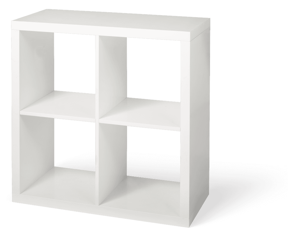 CANVAS Invermere 4-Cube Storage Organizer, Bookcase/Bookshelf, White