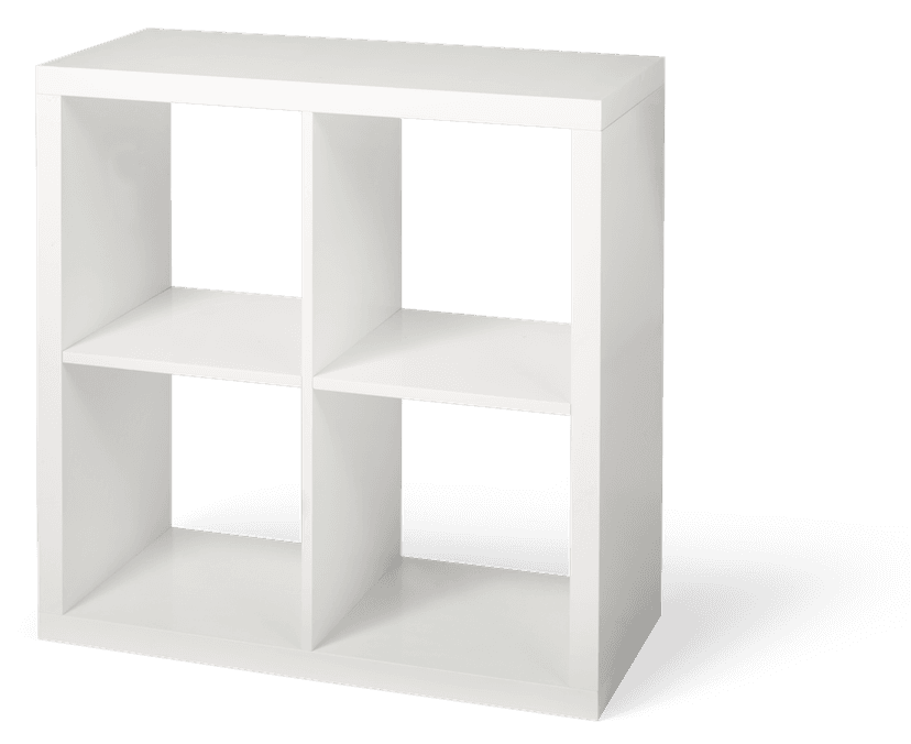 CANVAS Invermere 4-Cube Storage Organizer, Bookcase/Bookshelf, White