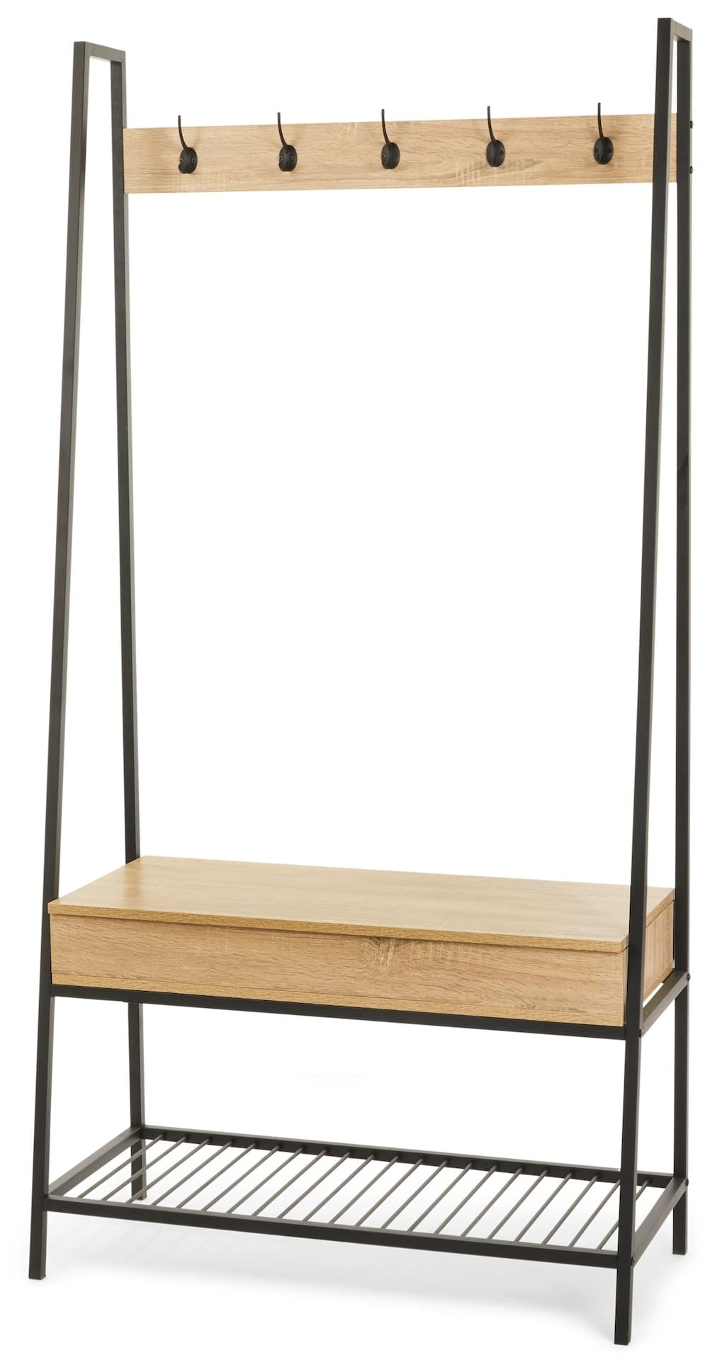 CANVAS Langham 5-Hook Entryway Coat Rack/Hall Tree With Storage Bench & Shoe Rack