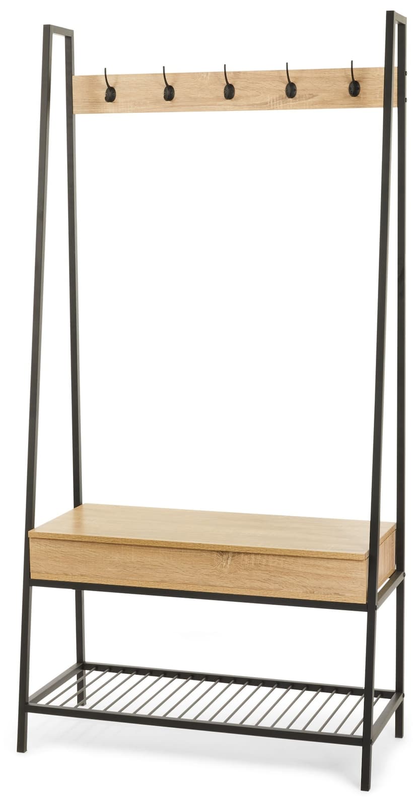 CANVAS Langham 5-Hook Entryway Coat Rack/Hall Tree With Storage Bench & Shoe Rack