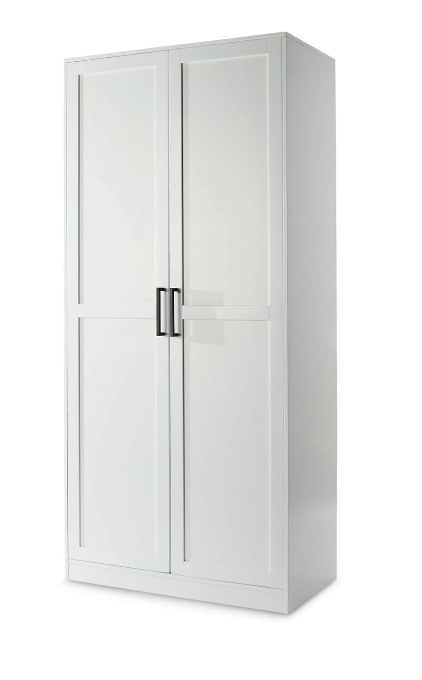 Canvas Wardrobe With Pullout Mirror