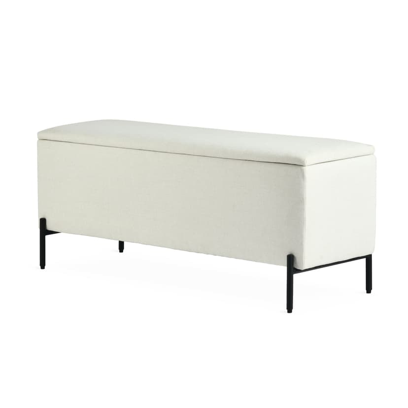 Canvas Picton Storage Bench, White