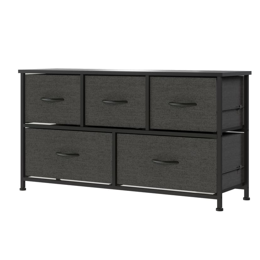 Fabric 5-Drawer Storage Organizer, Grey