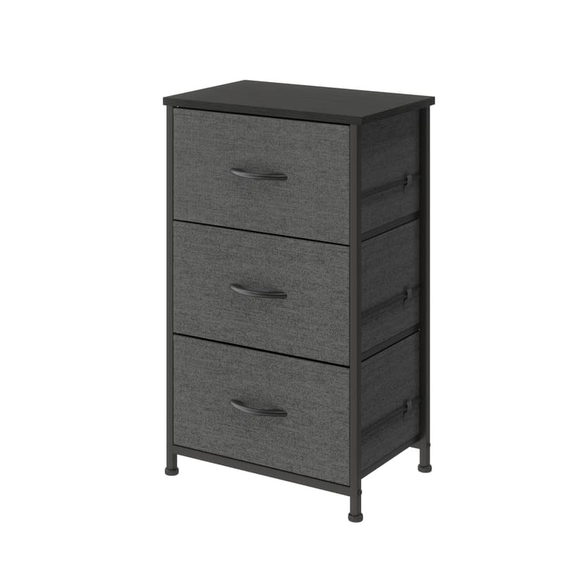 Fabric 3-Drawer Storage Organizer, Grey