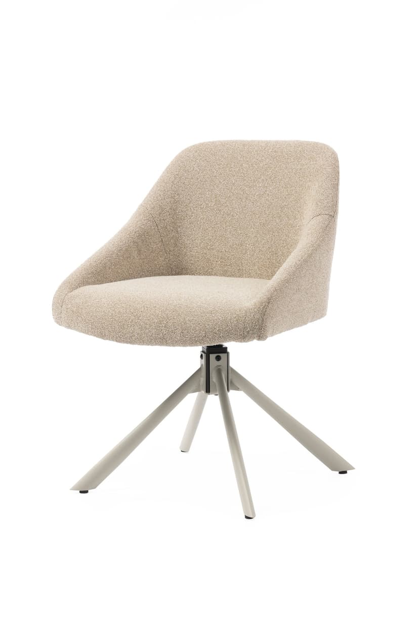 Canvas Chester Swivel Office Chair, Greige