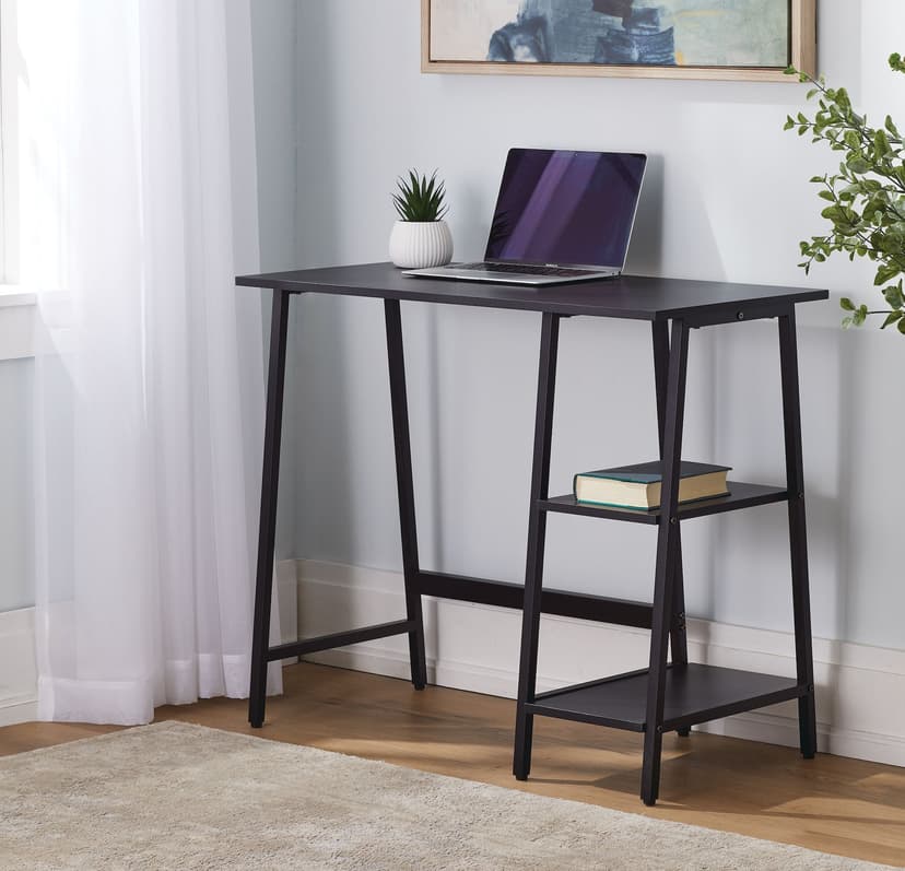 For Living Metal Desk, Black