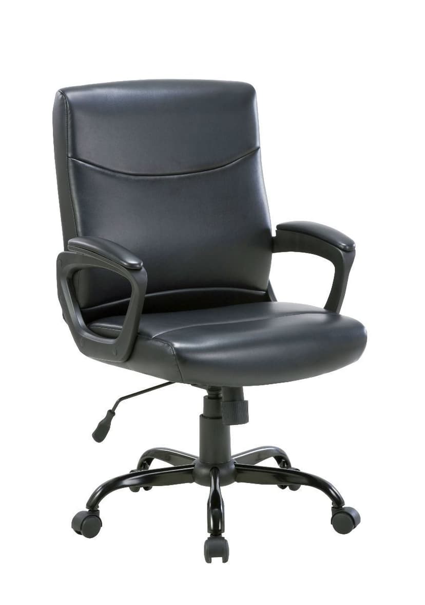 TygerClaw Bonded Leather Height Adjustable Executive Swivel Office/Desk Chair, Black
