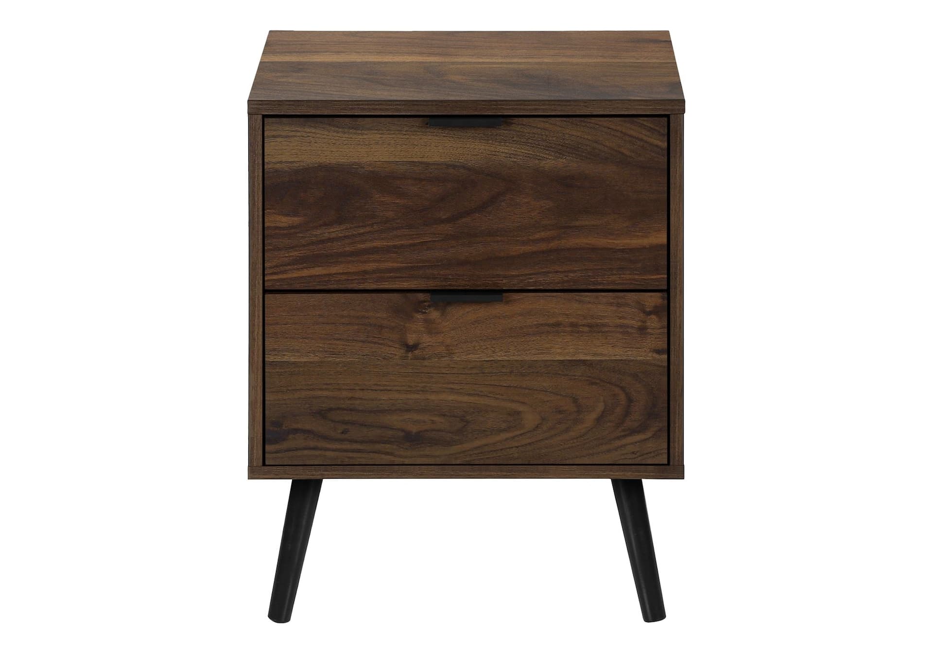 Monarch Hollis Accent/Side Table with Black Metal Knob, End Table with Open Shelf & Storage Cabinet, Dark Bronze, 24-in