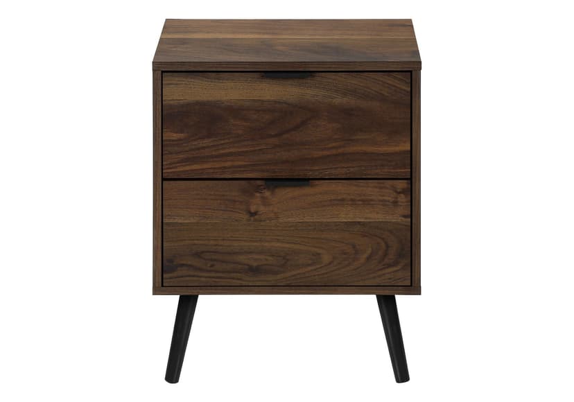 Monarch Hollis Accent/Side Table with Black Metal Knob, End Table with Open Shelf & Storage Cabinet, Dark Bronze, 24-in