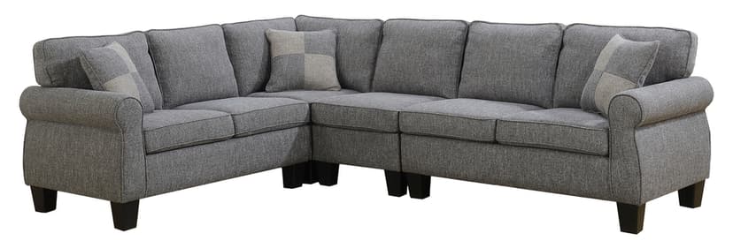 Brassex Victoria Timeless Sectional with Adjustable Armless Chair