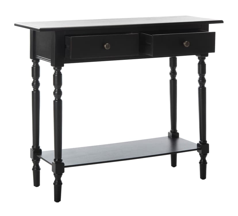 Safavieh Rosemary 2-Drawer Console, Distressed Black