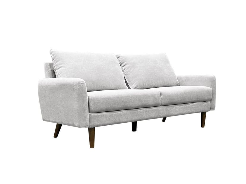Brassex Sophia Light Grey 3-Seater Sofa with Splayed Legs