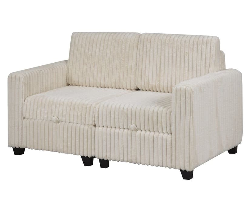 Brassex Benjamin Beige Modular Sectional with 4 Storage Compartments