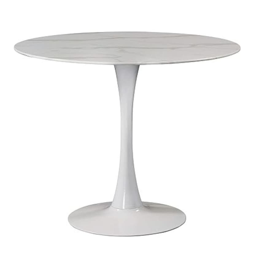 Take Me Home Leo Faux Marble Dining Table Tulip Base