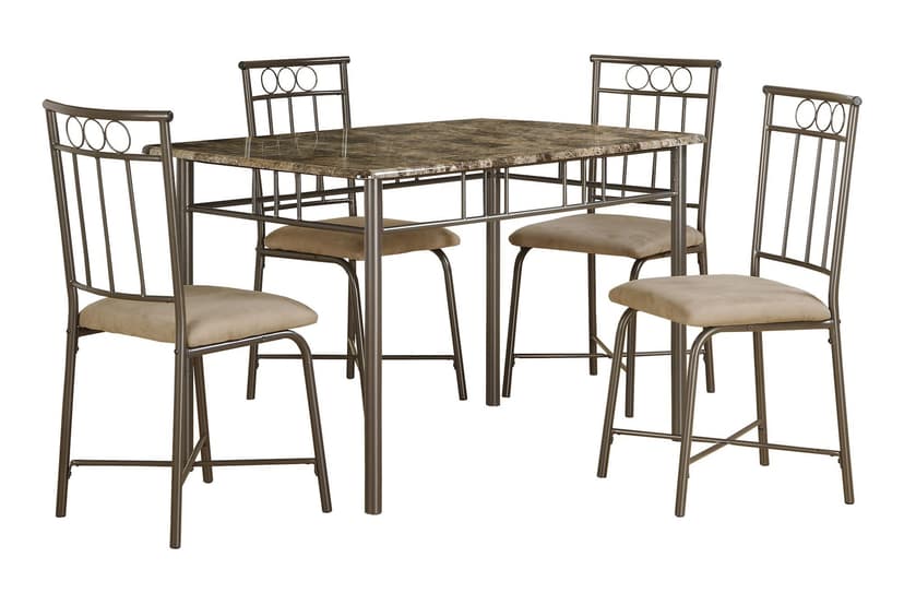 Monarch Contemporary Dining Set, Espresso, 5-pcs