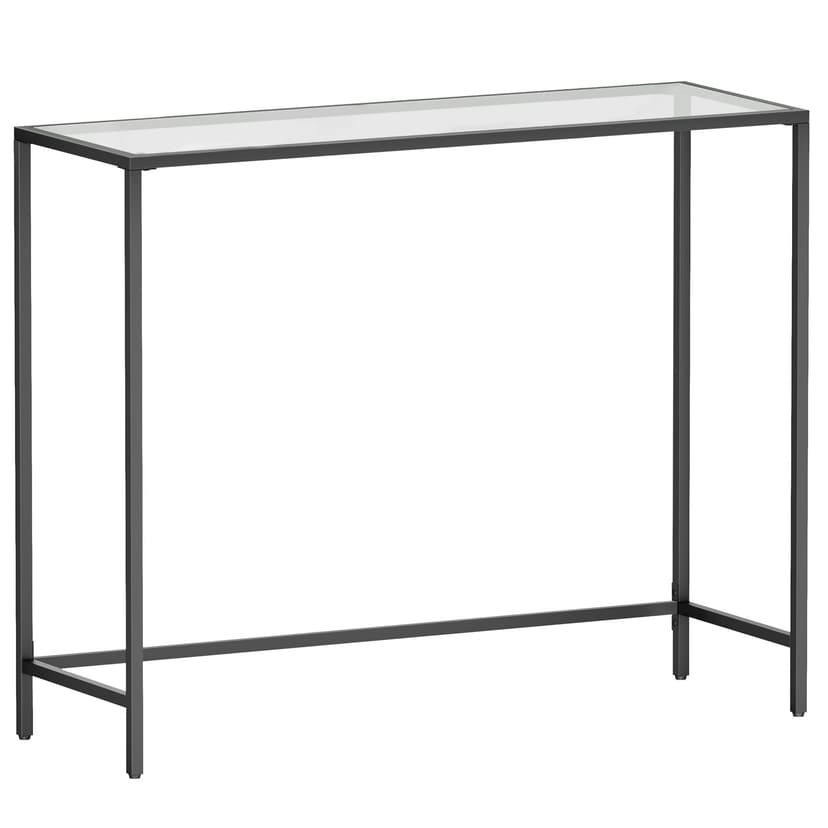 Songmics Home Modern Glass Console Table, Black