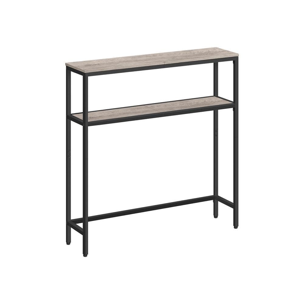 Songmics Home 2-Tier Heather Greige Console Table with Steel Frame