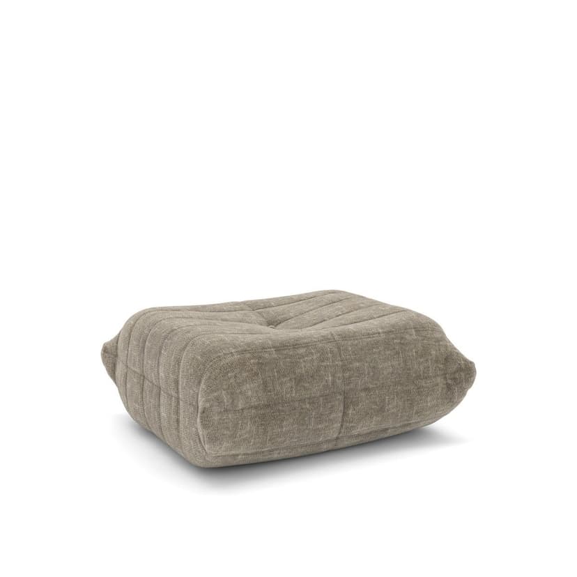 Brassex Justice Taupe All-Foam Ottoman with Fabric Cover