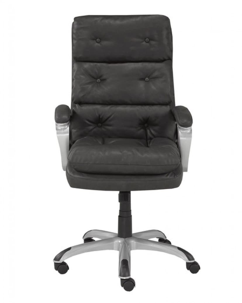 Brassex Janice Adjustable Ergonomic Grey Swivel Office/Desk Chair