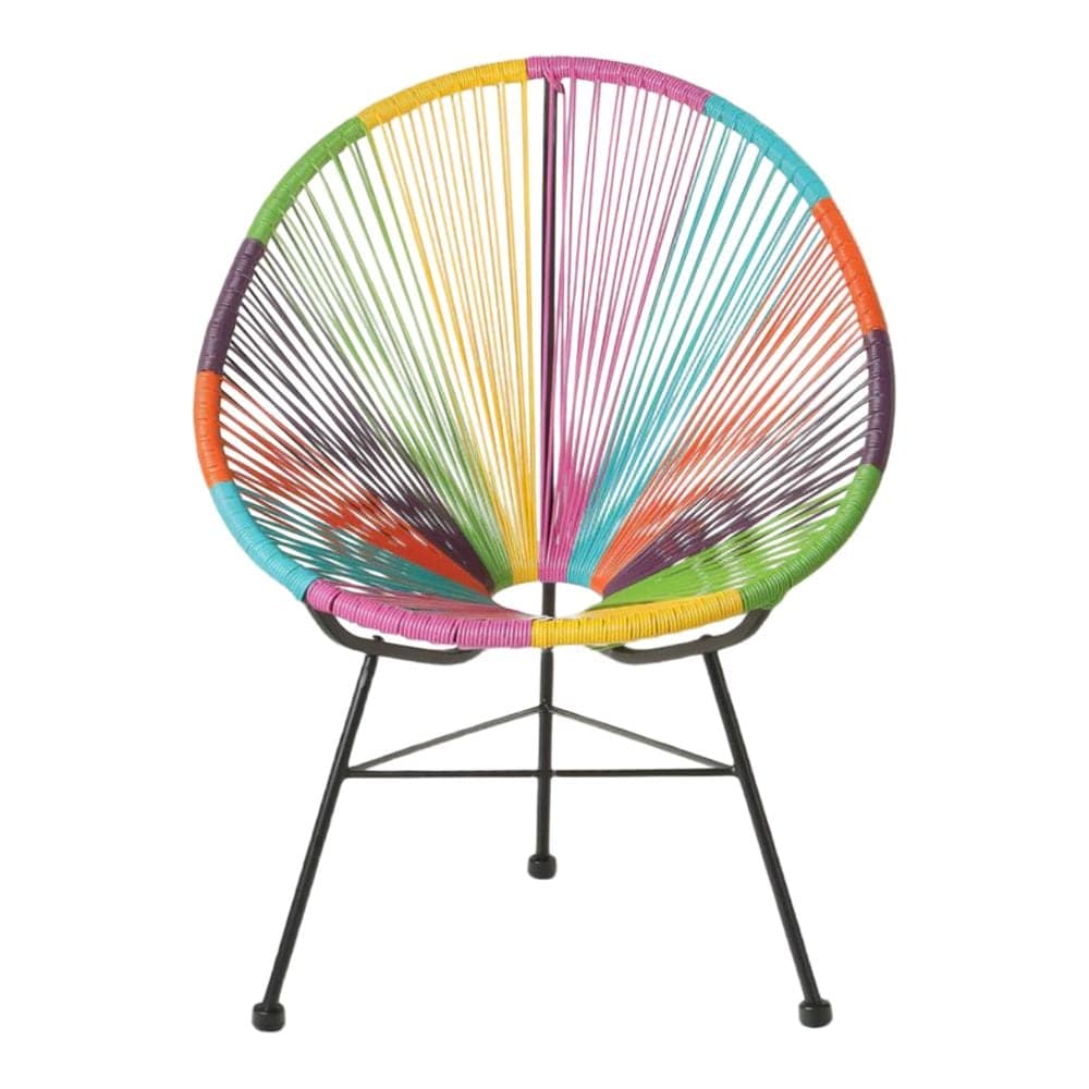 Take Me Home Multicoloured Wicker Acapulco Chair with Metal Legs