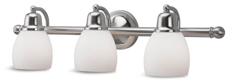 CANVAS Essence 3-Light Vanity Light Fixture w/ Opal White Glass Shade, Brushed Nickel