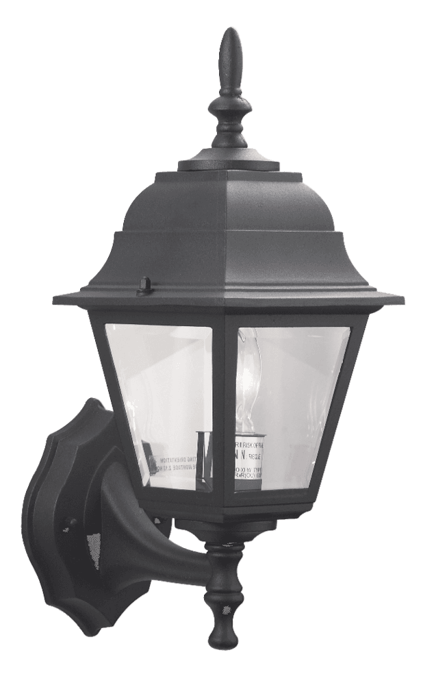 NOMA 2-in-1 Clear Glass Outdoor Wall Light, Weather-Resistant, Black/White