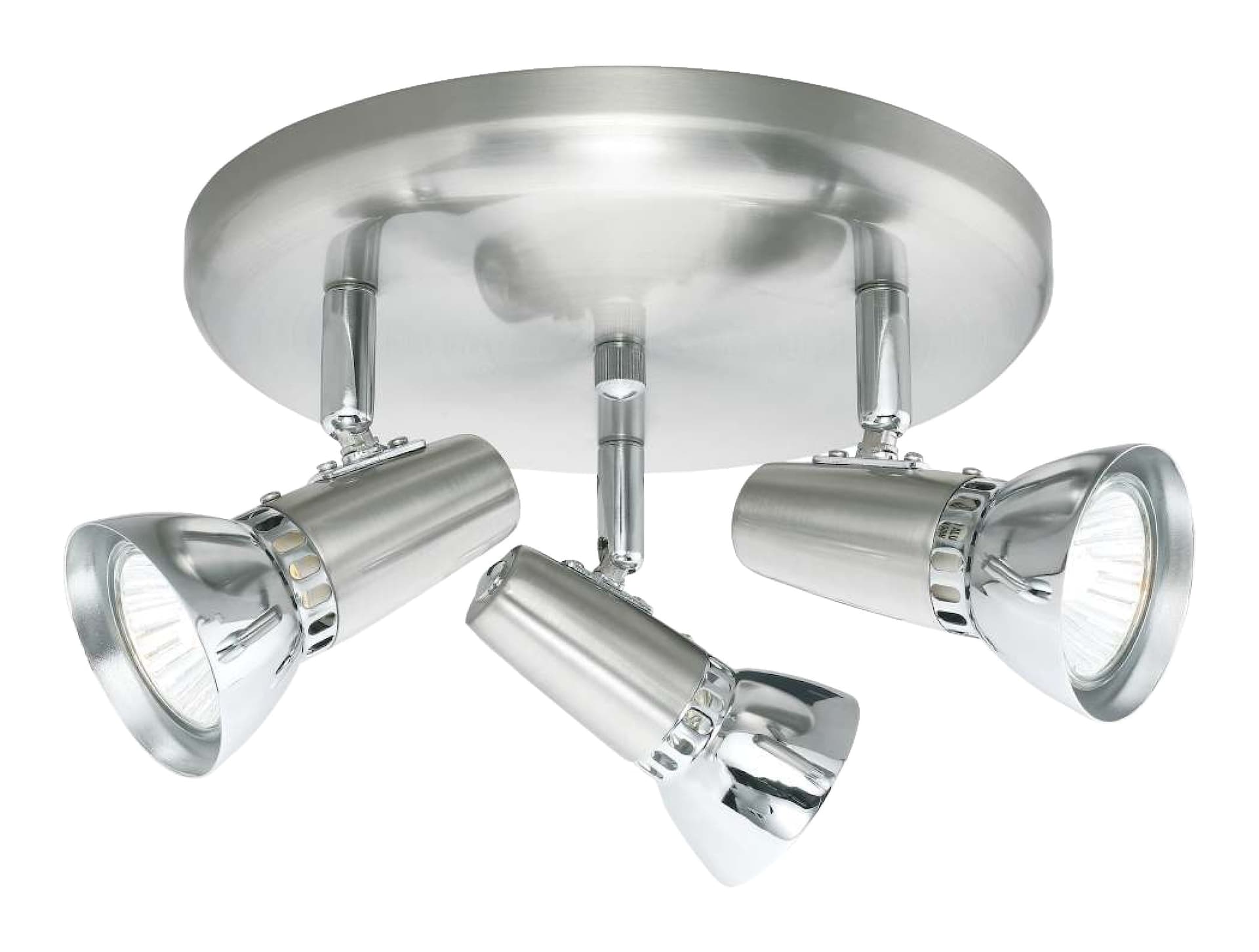 NOMA Futura 3-Light Canopy Light Fixture, Matte Nickel/Chrome