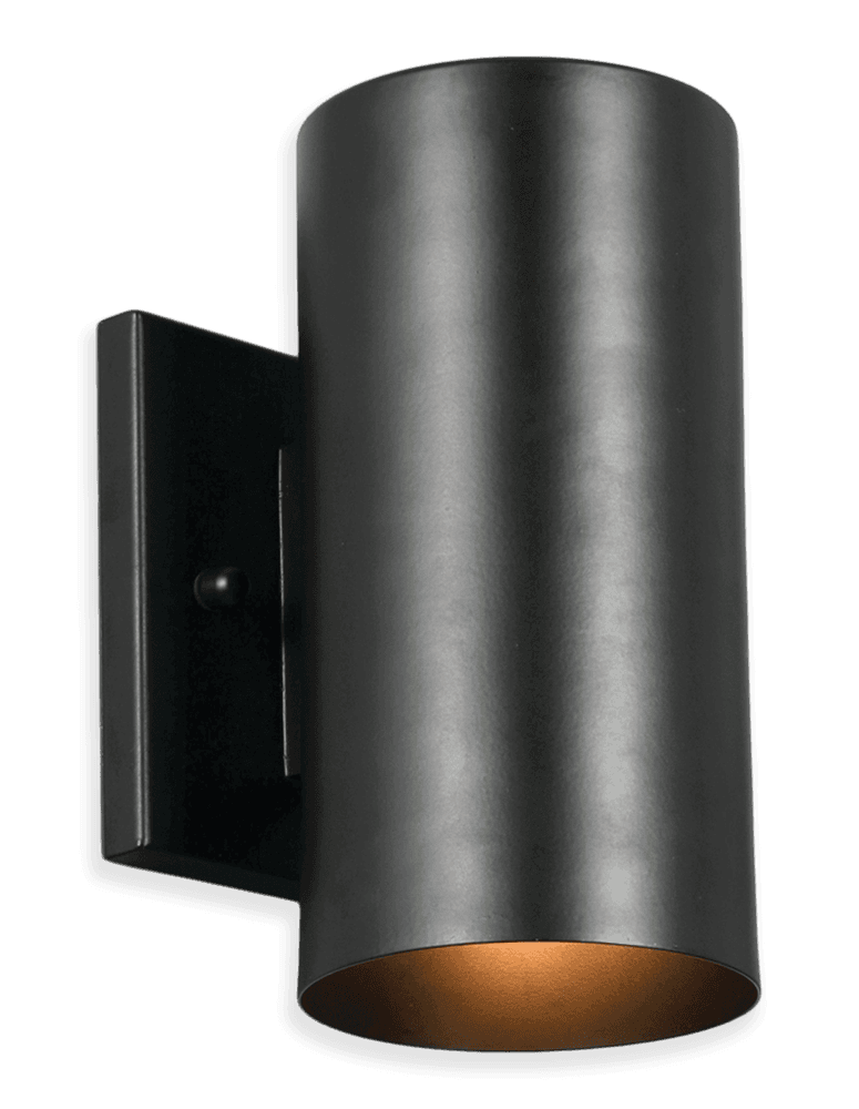 NOMA Cylinder Outdoor Wall Light, Wet Rated, Matte Black