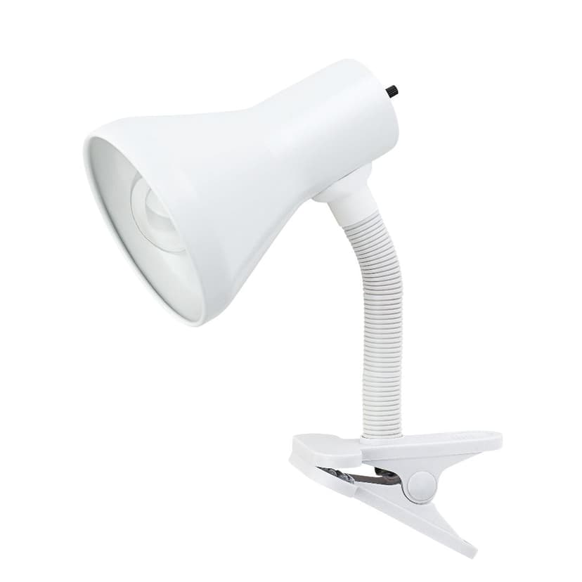 For Living Gooseneck Clip-On Desk Lamp, 10-1/4-in, White