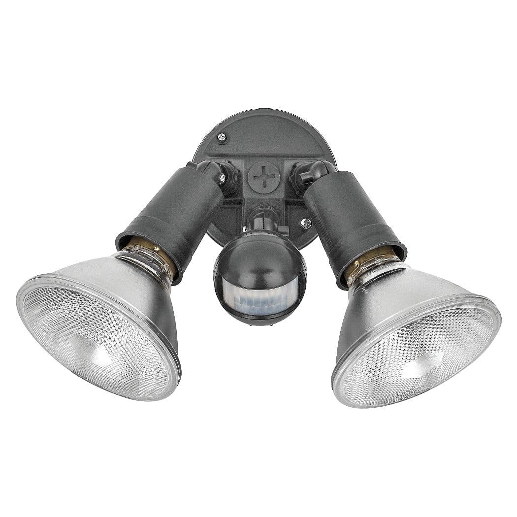 NOMA Halogen 180 Degree Outdoor Motion Sensor Light, Weather-Resistant, Black